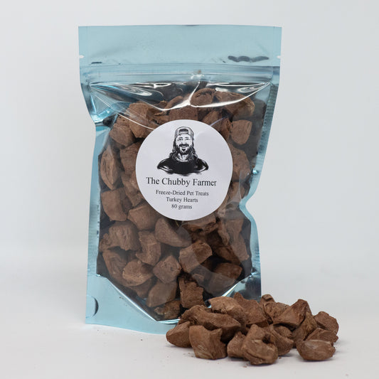 Turkey Heart - Freeze-Dried Pet Treats - 80 grams