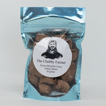 Turkey Heart - Freeze-Dried Pet Treats - 30 grams